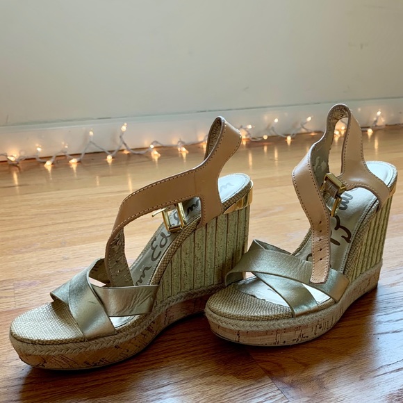 SAM EDELMAN CLAY WEDGE SANDALS - Picture 2 of 5